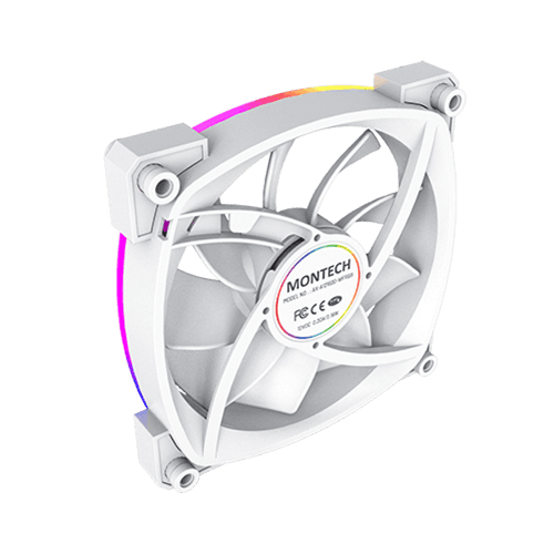 Montech AX120 PWM ARGB White Cabinet Fan (Single Pack)